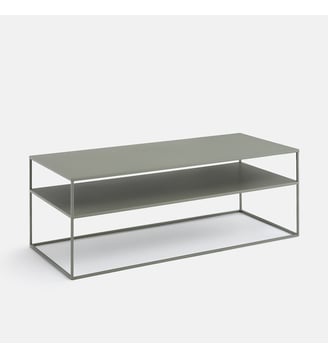 Table basse double plateau en métal acier - La Redoute Interieurs - Kaki
