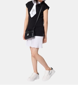 Robe manches courtes - Karl Lagerfeld Kids - Noir et blanc