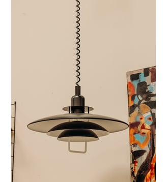 Suspension noire et blanche Sonia N°252- Produit chiné - Debongout - Noir
