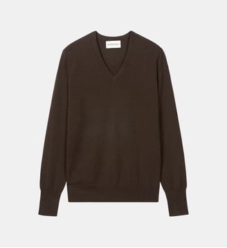 Pull col V Origines - Bompard - Chocolat