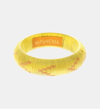 Bracelet jonc en tissu IMANIE - Hipanema - Jaune