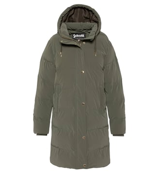 Parka longue matelassée à capuche - Schott - Taupe