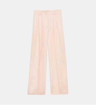 Pantalon Marlène en viscoset lin - Ines de la Fressange Paris - Pale pink