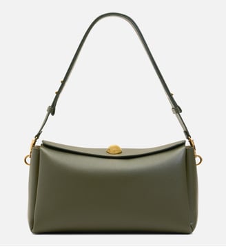 Sac Carrousel moyen unisexe en cuir de veau - AMI Paris - Kaki foncé