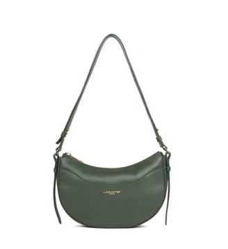 Sac demi lune Even en cuir - Lancaster - Kaki