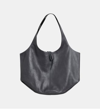 sac cabas Stala en cuir - Agnès b. - Gris vapeur