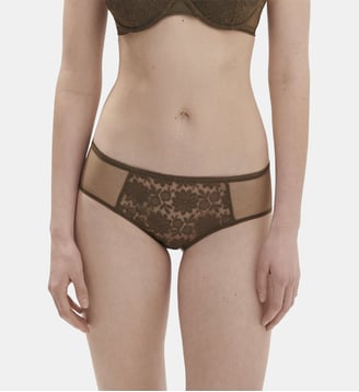 Shorty Amazone maille tulle et dentelle - Simone Pérèle - Kaki