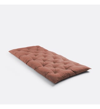 Matelas de sol coton recyclé 190 cm - La Redoute Interieurs - Terre de sienne