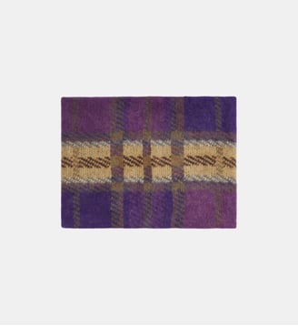 Tour de cou tartan brossé - Bompard - Ultraviolet et cyclamen