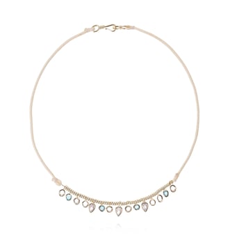 Collier cordon avec pampilles gouttes VIKRAM - Hipanema - Blanc
