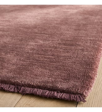 Tapis laine nouée main - AM.PM - Lie de vin