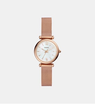 Montre Carlie Mini Blanc ES4433 - Fossil - Doré rosé