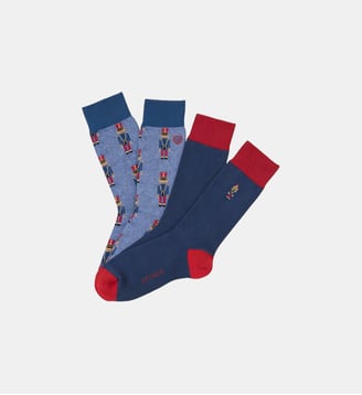 Pack 2 chaussettes en coton - Casse-noisette - Arthur - Denim