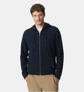 Cardigan coton bio maille Ottoman à capuche Ikks
