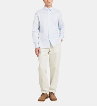 Chemise Tom slim en sergé de coton - Agnès b. - Bleu ciel