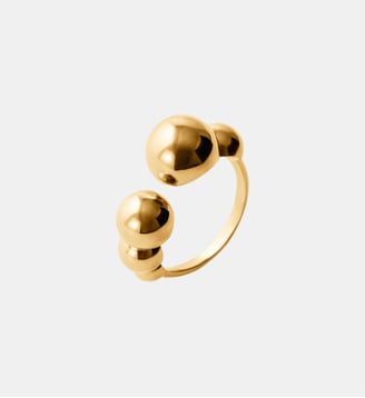 Anneau ouvert en argent 925 doré 18 carats avec cadrans - Aristocrazy - Or