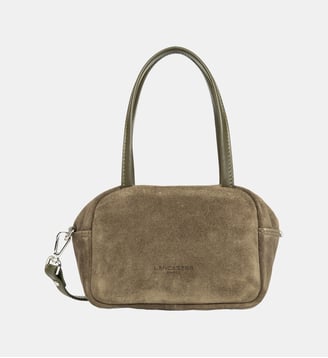 Petit sac à main Suède IT en cuir - Lancaster - Kaki foncé