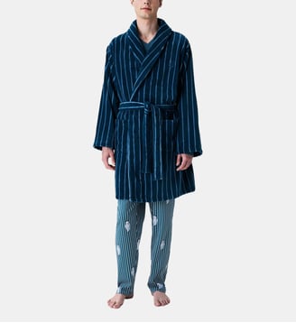 Robe de chambre en polaire - Pandastique - Arthur - Bleu pétrole