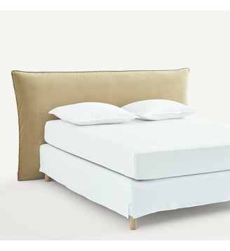 Housse de tête de lit en velours, hauteur 119 cm - AM.PM - Chamois