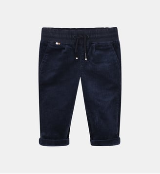 Pantalon en velours - BOSS Kidswear - Bleu cargo