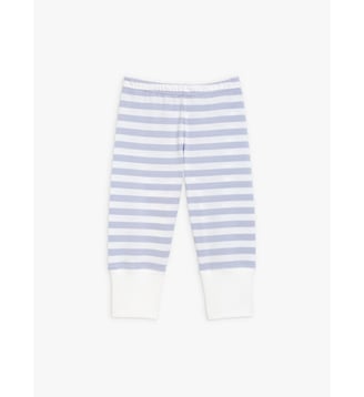 pantalon Turbo rayures 12/12 noir et blanc - Agnès b. - Glace blanc