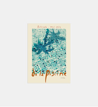 Poster   La Piscine - Sissan Richardt - Poster & Frame - Multicolore