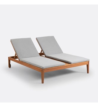 Double bain de soleil eucalyptus - La Redoute Interieurs - Gris chiné