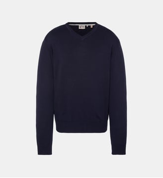 Pull léger col V - Schott - Marine