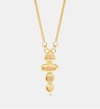 Collier sautoir   doré à l'or fin - Bysance - Satellite - Crystal