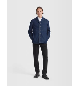 veste Loritz en coton bleu - Agnès b. - Bleu denim
