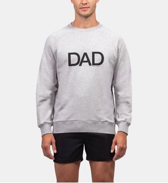 Sweatshirt en coton bio imprimé DAD - Ron Dorff - Gris