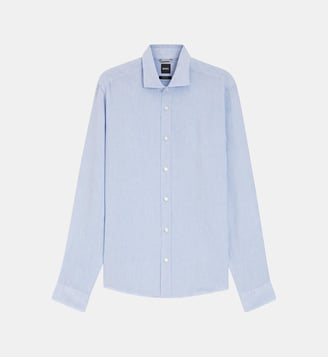 Chemise en lin  - BOSS - Light et pastel blue
