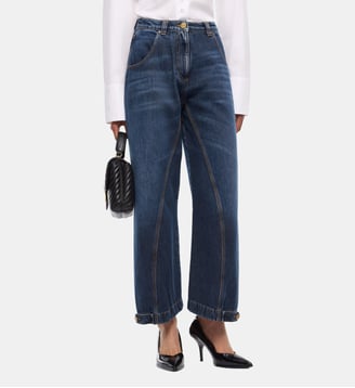 Jean straight-fit avec passant workwear - Pinko - Lavage moyen foncé