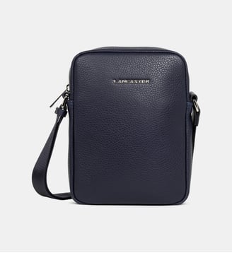 Sacoche Gentlemen Harry en cuir - Lancaster - Bleu foncé
