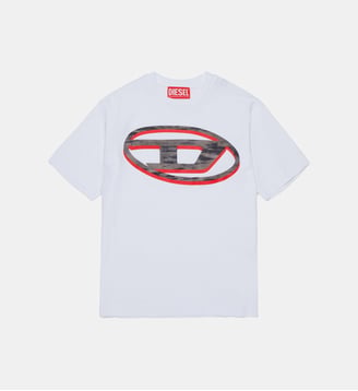 T-shirt avec logo Oval D - Diesel Kids - Blanc