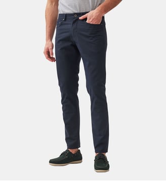 Jean droit en coton stretch léger Gunn - Rodd & Gunn - Bleu nuit