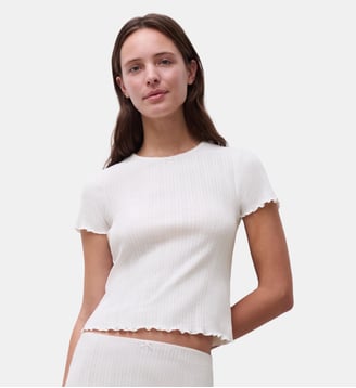T-shirt manches courtes - Chantelle Pulp - Crème