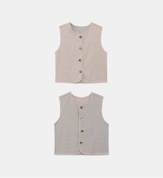Veste col rond uni VINKO - La Petite Etoile - Taupe