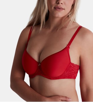 Soutien-gorge T-shirt bra Rosessence - Aubade - Rouge