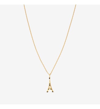 Collier doré sparkling crystal - PARTY - Caroline Najman - Noir