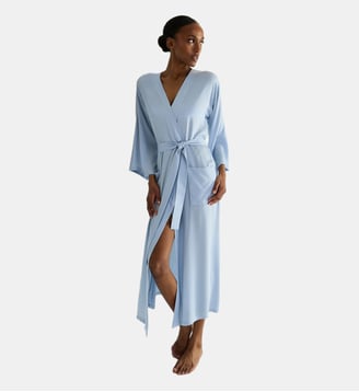 Kimono long col kimono en satin de viscose - Laurence Tavernier - Givre