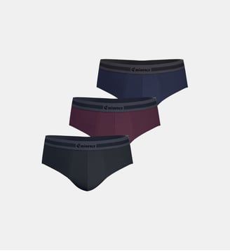 Slips, lot de 3, EXCEPTION, vendu en boîte cadeau - Eminence - Noir bordeaux marine