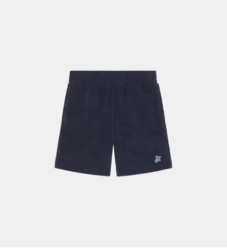 Bermuda en éponge tortue brodée - Vilebrequin - Bleu marine