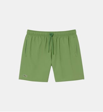 Short de bain mi-long uni - Lacoste - Vert laitue clair