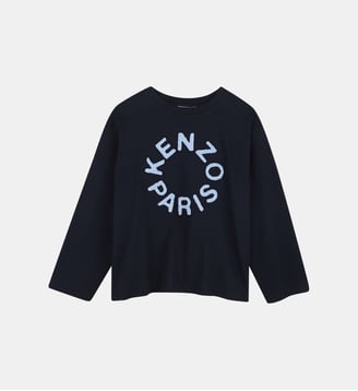 Tee-shirt manches longues - Kenzo Kids - Bleu mistral