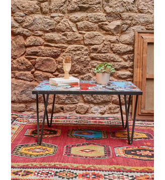 Table basse en céramique Léonie N°806- Produit chiné - Debongout - Bleu