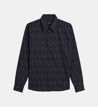 chemise en coton - Agnès b. - Bleu nuit