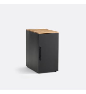 Caisson de bureau 1 porte - La Redoute Interieurs - Métal noir et chêne
