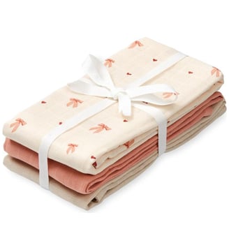 Lot de 3 langes - CAMCAM COPENHAGEN - Rose