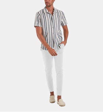 Pantalon ajusté Serge Lescada stretch recyclé-Gris clair-S Cala 1789